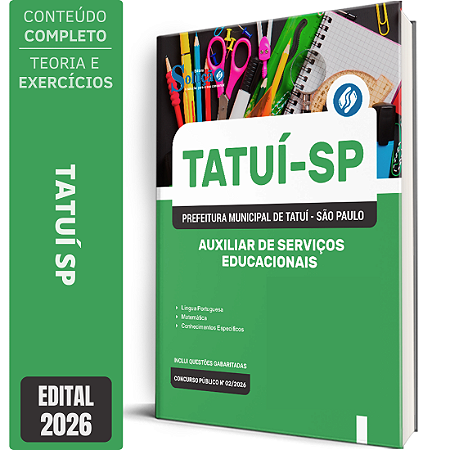 Apostila Prefeitura de Tatuí SP 2026 - Auxiliar de Serviços Educacionais