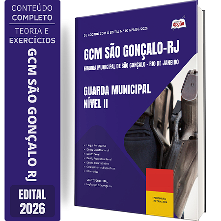 Apostila Prefeitura de São Gonçalo RJ 2026 GCM - Guarda Municipal Nível 2