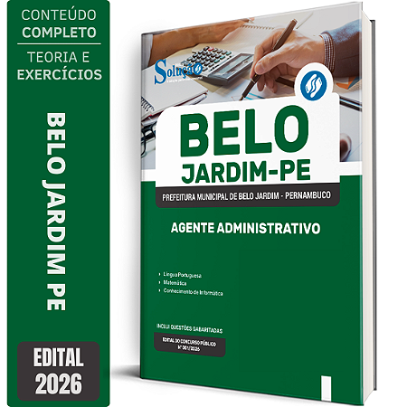 Apostila Prefeitura de Belo Jardim PE 2026 - Agente Administrativo