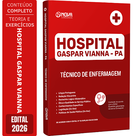 Apostila Hospital Gaspar Vianna PA 2026 - Técnico de Enfermagem