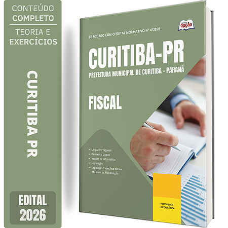 Apostila Prefeitura de Curitiba PR 2026 - Fiscal
