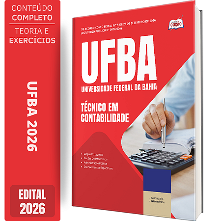 Apostila UFBA 2026 Técnico Administrativo em Educação - Técnico em Contabilidade
