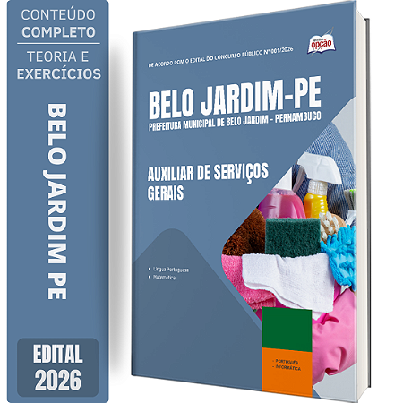 Apostila Prefeitura de Belo Jardim PE 2026 - Auxiliar de Serviços Gerais