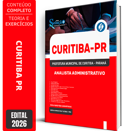Apostila Prefeitura de Curitiba PR 2026 - Analista Administrativo