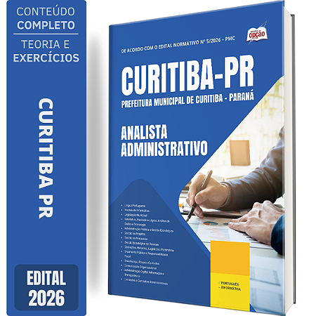 Apostila Prefeitura de Curitiba PR 2026 - Analista Administrativo