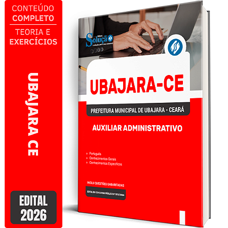 Apostila Prefeitura de Ubajara CE 2026 - Auxiliar Administrativo