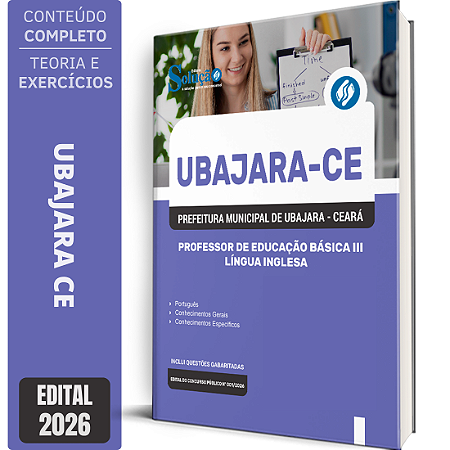 Apostila Prefeitura de Ubajara CE 2026 Professor de Educação Básica 3 - Língua Inglesa