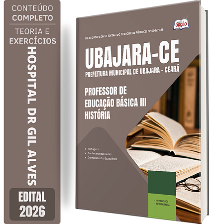 Apostila Prefeitura de Ubajara CE 2026 Professor de Educação Básica 3 - História
