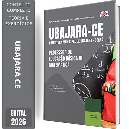 Apostila Prefeitura de Ubajara CE 2026 Professor de Educação Básica 3 - Matemática