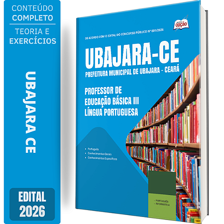 Apostila Prefeitura de Ubajara CE 2026 Professor de Educação Básica 3 - Língua Portuguesa