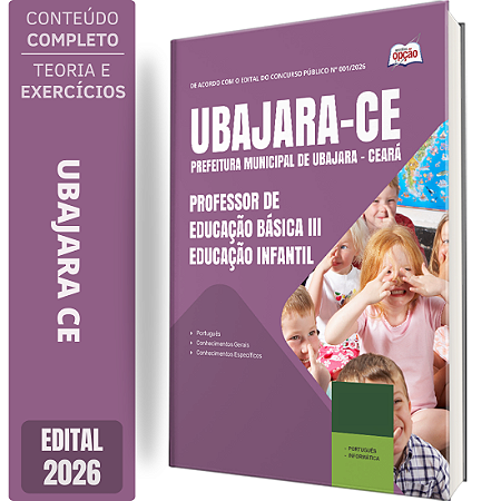 Apostila Prefeitura de Ubajara CE 2026 Professor de Educação Básica 3 - Educação Infantil