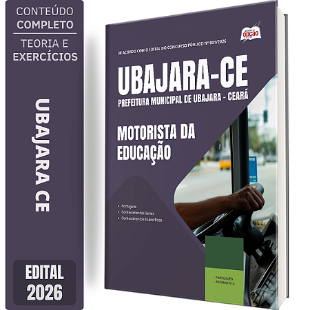 Apostila Prefeitura de Ubajara CE 2026 - Motorista da Educação