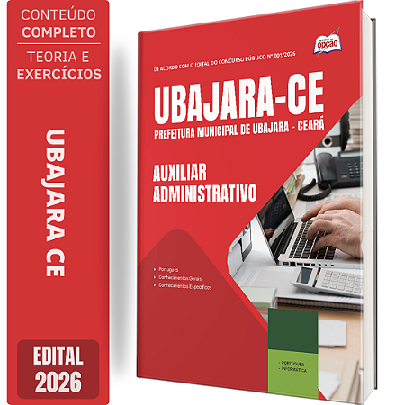 Apostila Prefeitura de Ubajara CE 2026 - Auxiliar Administrativo