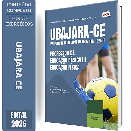 Apostila Prefeitura de Ubajara CE 2026 Professor de Educação Básica 3 - Educação Física