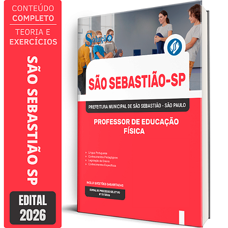 Apostila Prefeitura de São Sebastião SP 2026 - Professor de Educação Física