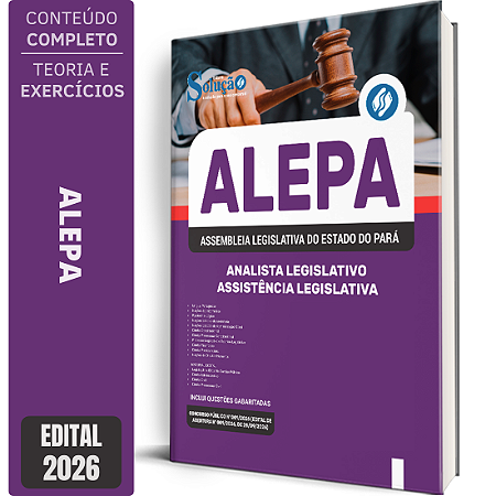 Apostila ALEPA 2026 Analista Legislativo - Assistência Legislativa