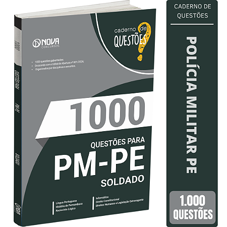 Livro 1000 Questões Gabaritadas para PM PE - Soldado