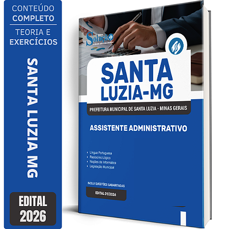 Apostila Prefeitura de Santa Luzia MG 2026 - Assistente Administrativo