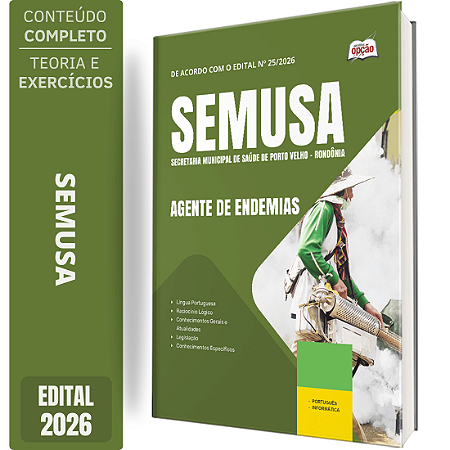 Apostila SEMUSA Porto Velho RO 2026 - Agente de Combate às Endemias