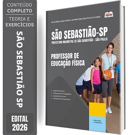Apostila Prefeitura de São Sebastião SP 2026 - Professor de Educação Física