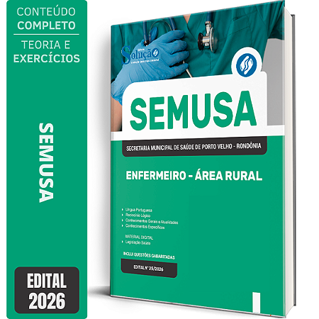 Apostila SEMUSA Porto Velho RO 2026 Enfermeiro - Área Rural