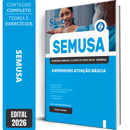 Apostila SEMUSA Porto Velho RO 2026 - Enfermeiro Atenção Básica