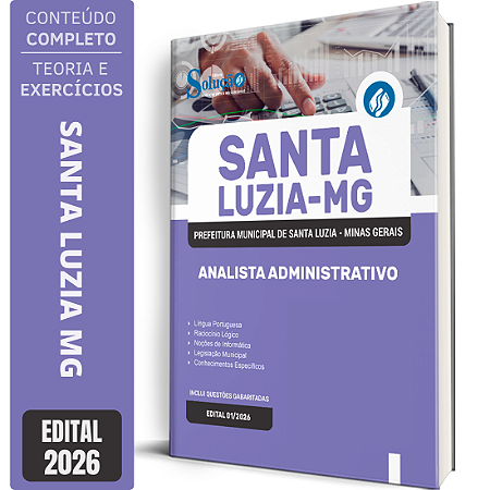 Apostila Prefeitura de Santa Luzia MG 2026 - Analista Administrativo