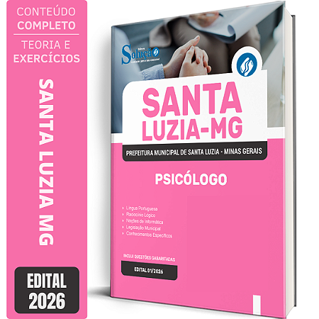 Apostila Prefeitura de Santa Luzia MG 2026 - Psicólogo