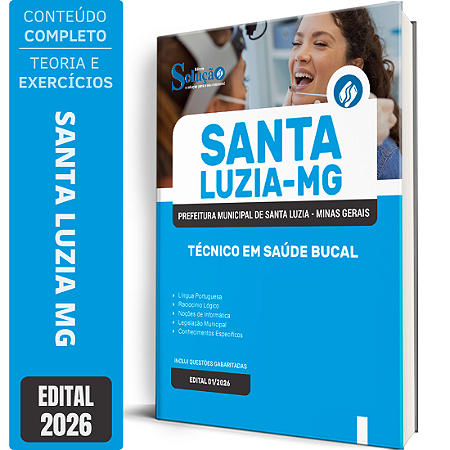Apostila Prefeitura de Santa Luzia MG 2026 - Técnico em Saúde Bucal