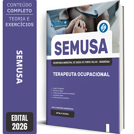 Apostila SEMUSA Porto Velho RO 2026 - Terapeuta Ocupacional