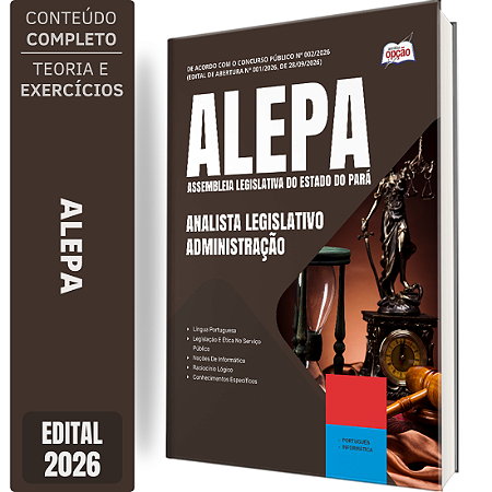 Apostila ALEPA 2026 Analista Legislativo - Administração