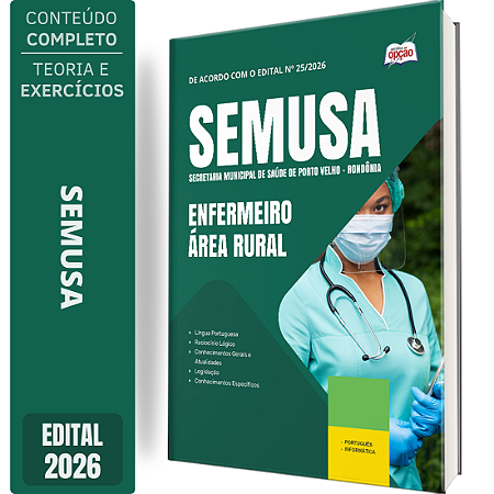 Apostila SEMUSA Porto Velho RO 2026 Enfermeiro - Área Rural
