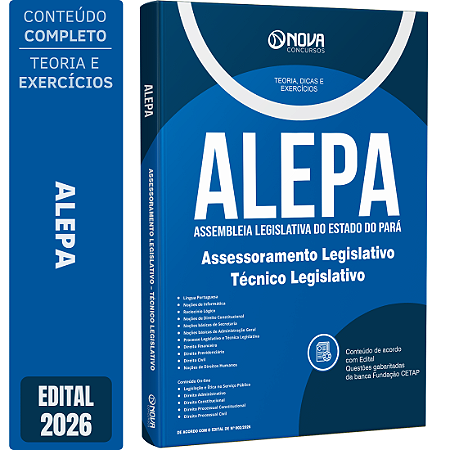 Apostila ALEPA 2026 Assessoramento Legislativo - Técnico Legislativo