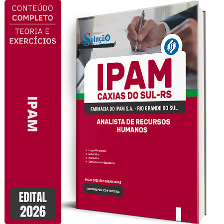 Apostila Farmácia do IPAM 2026 - Analista de Recursos Humanos