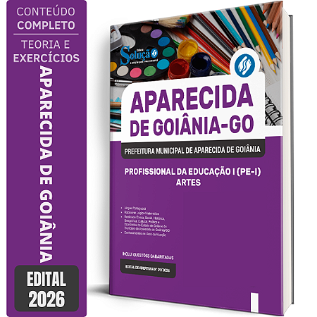 Apostila Prefeitura de Aparecida de Goiânia GO 2026 Profissional da Educação 1 - Artes