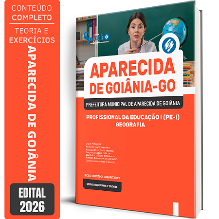 Apostila Prefeitura de Aparecida de Goiânia GO 2026 Profissional da Educação 1 - Geografia