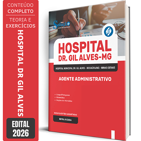 Apostila Hospital Municipal Dr. Gil Alves Bocaiúva MG 2026 - Agente Administrativo