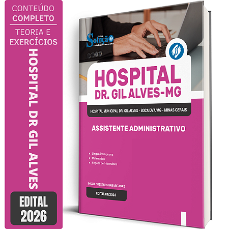 Apostila Hospital Municipal Dr. Gil Alves Bocaiúva MG 2026 - Assistente Administrativo