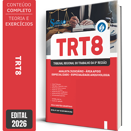 Apostila TRT8 2026 Analista Judiciário - Especialidade Arquivologia