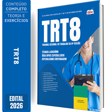 Apostila TRT8 2026 Área Apoio Especializado - Especialidade Enfermagem