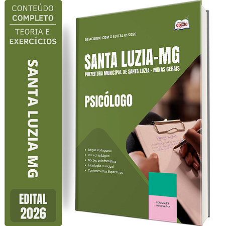 Apostila Prefeitura de Santa Luzia MG 2026 - Psicólogo