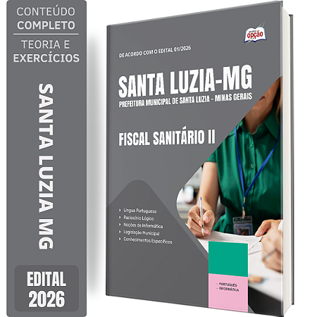 Apostila Prefeitura de Santa Luzia MG 2026 - Fiscal Sanitário 2