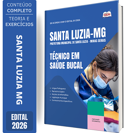 Apostila Prefeitura de Santa Luzia MG 2026 - Técnico em Saúde Bucal