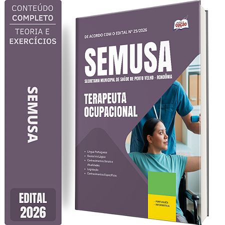 Apostila SEMUSA Porto Velho RO 2026 - Terapeuta Ocupacional