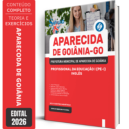 Apostila Prefeitura de Aparecida de Goiânia GO 2026 Profissional da Educação 1 - Inglês