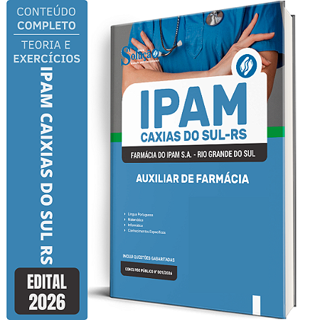 Apostila Farmácia do IPAM 2026 - Auxiliar de Farmácia