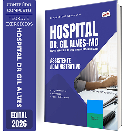 Apostila Hospital Municipal Dr. Gil Alves Bocaiúva MG 2026 - Assistente Administrativo