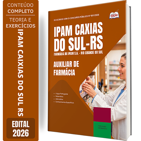 Apostila Farmácia do IPAM 2026 - Auxiliar de Farmácia