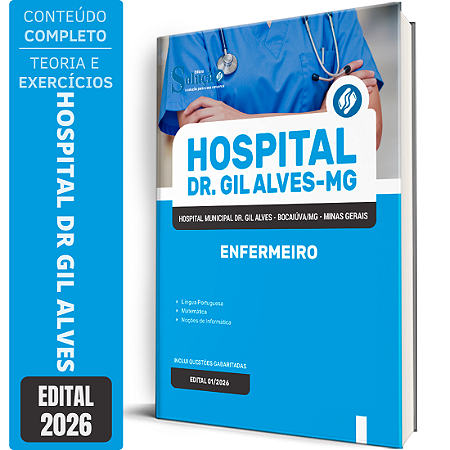 Apostila Hospital Municipal Dr. Gil Alves Bocaiúva MG 2026 - Enfermeiro
