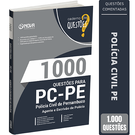 Livro 1000 Questões Gabaritadas PC PE - Agente de Polícia